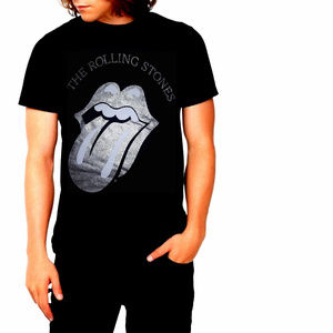 Rolling Stones Silver Tongue Logo rock Official cotton T-Shirt XL NWT